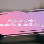 My Journey with Capsule Wardrobe Challenges