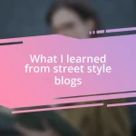 What I learned from street style blogs